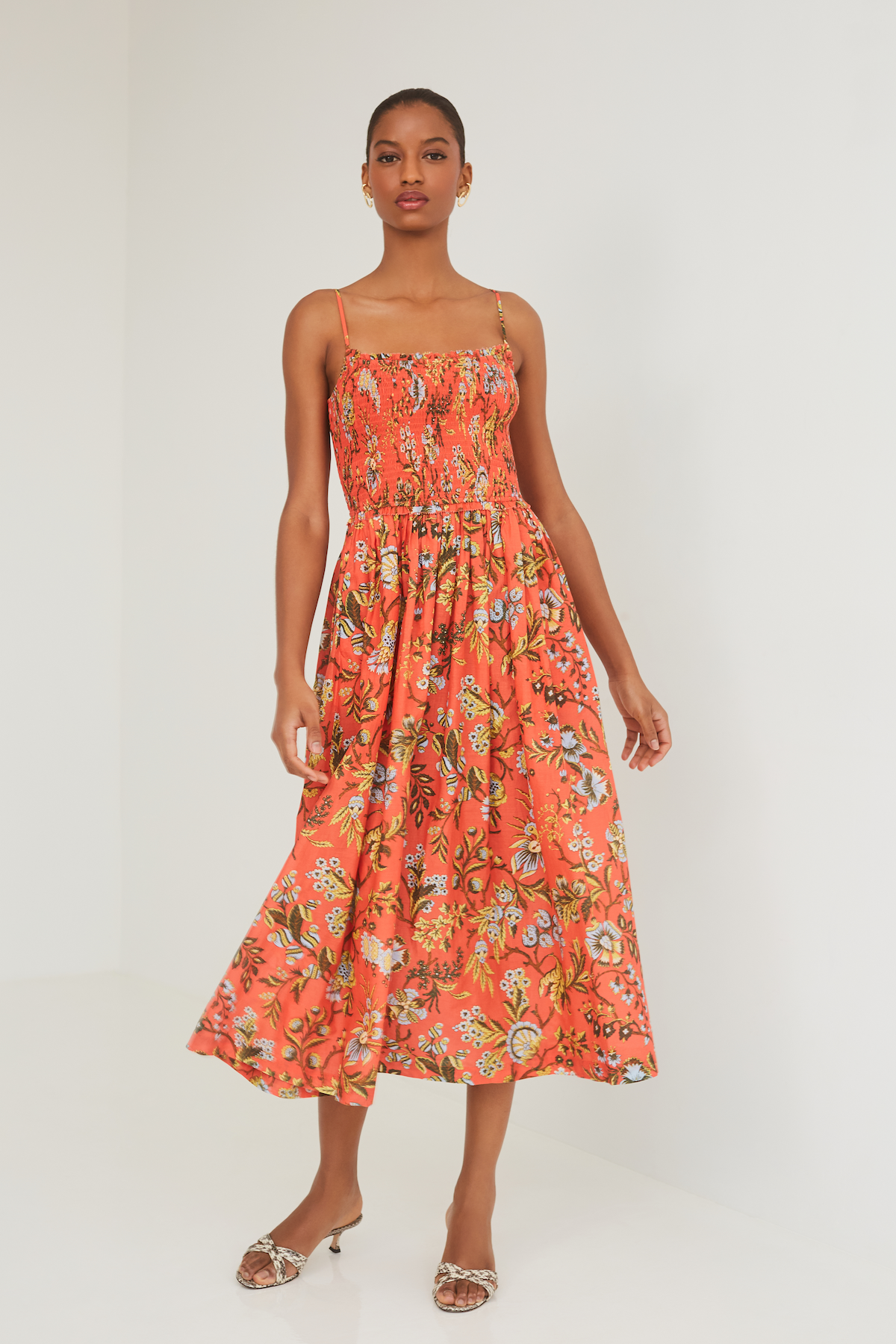 Carmen Dress in Clover Orange