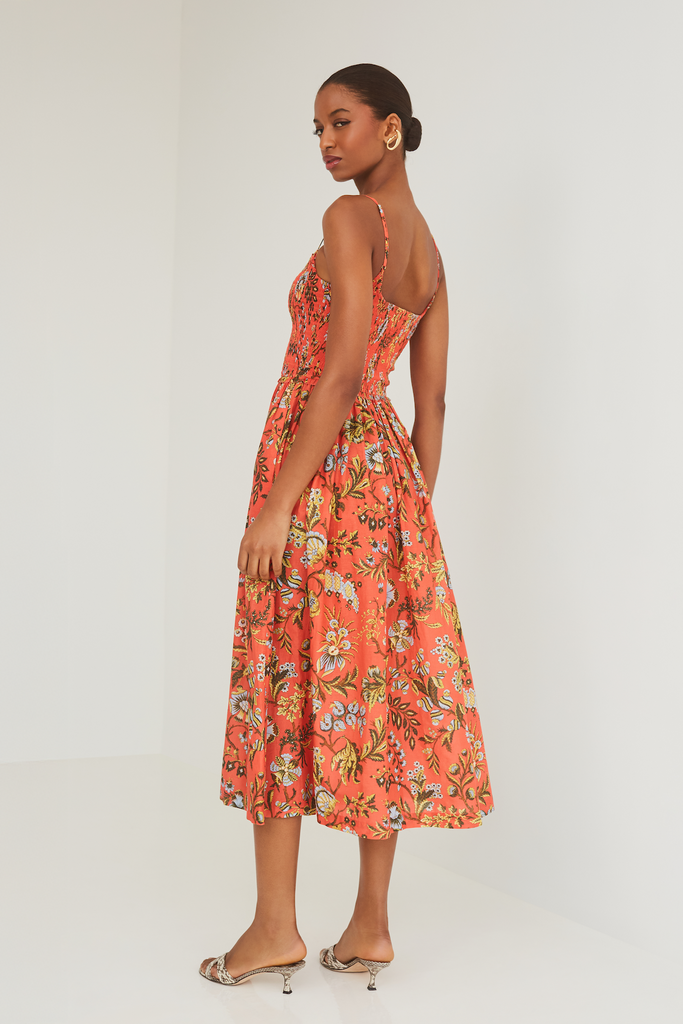 Carmen Dress in Clover Orange