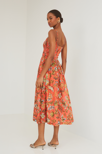 Carmen Dress in Clover Orange