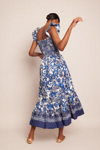 Ruby Dress in Dentelle Blue