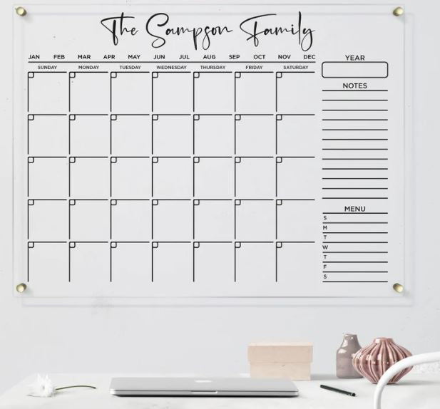 Customized Acrylic Wall Calendar