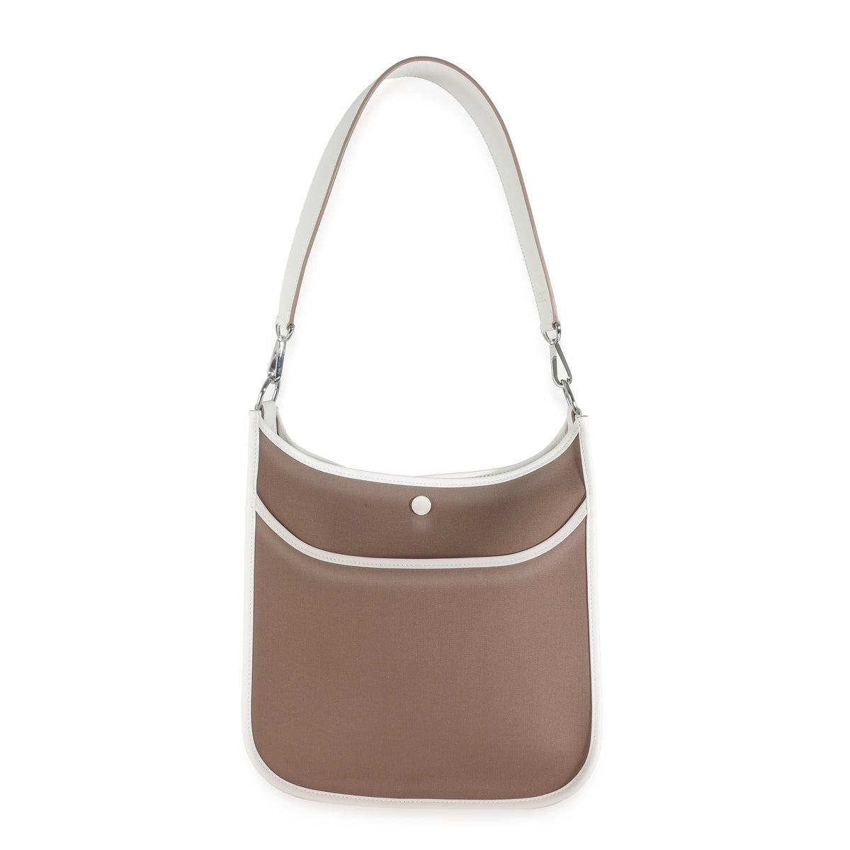 Hermès Etoupe Toile Officier Swift Neo Evelyne 29 PHW Handbag bv