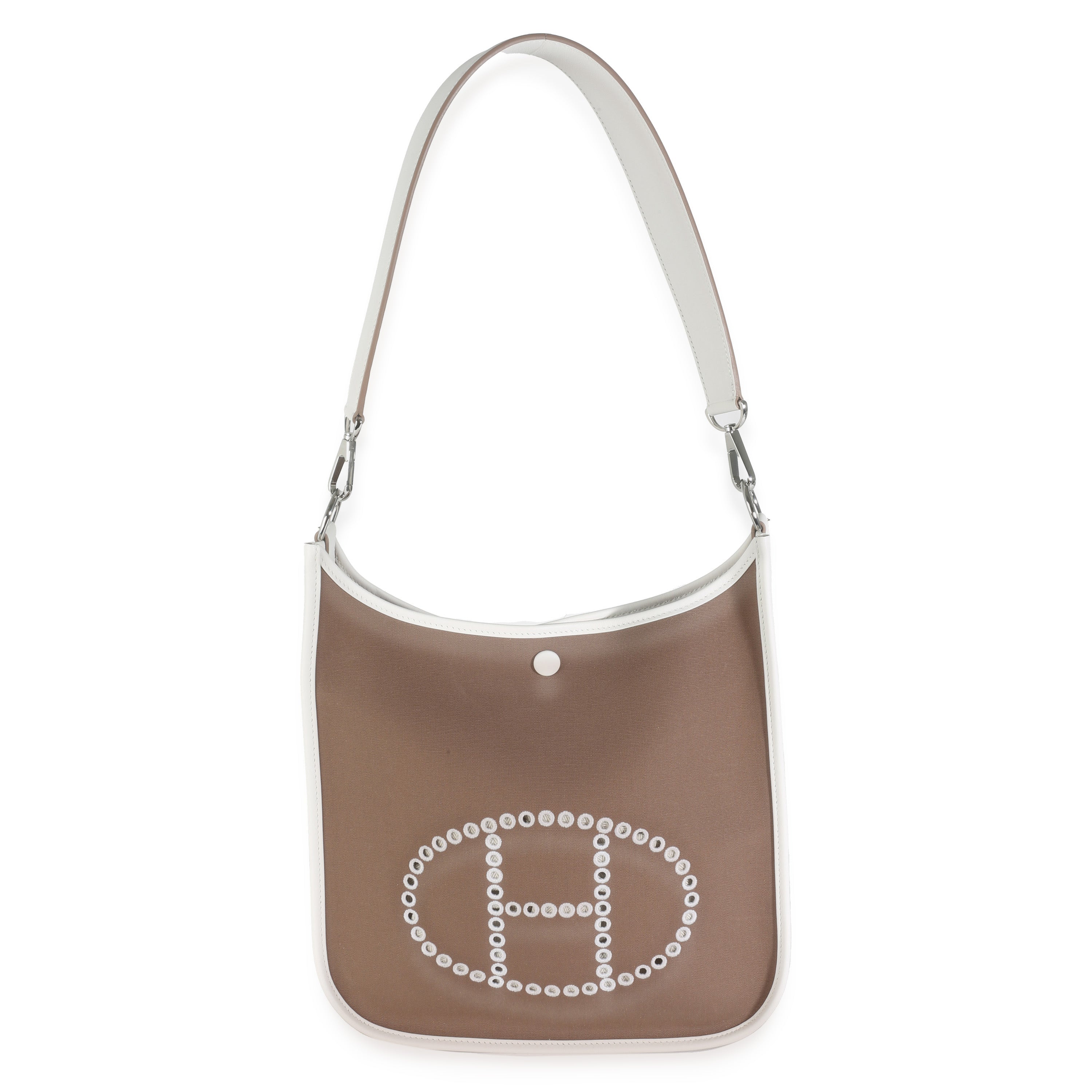 Hermès Etoupe Toile Officier Swift Neo Evelyne 29 PHW Handbag fv
