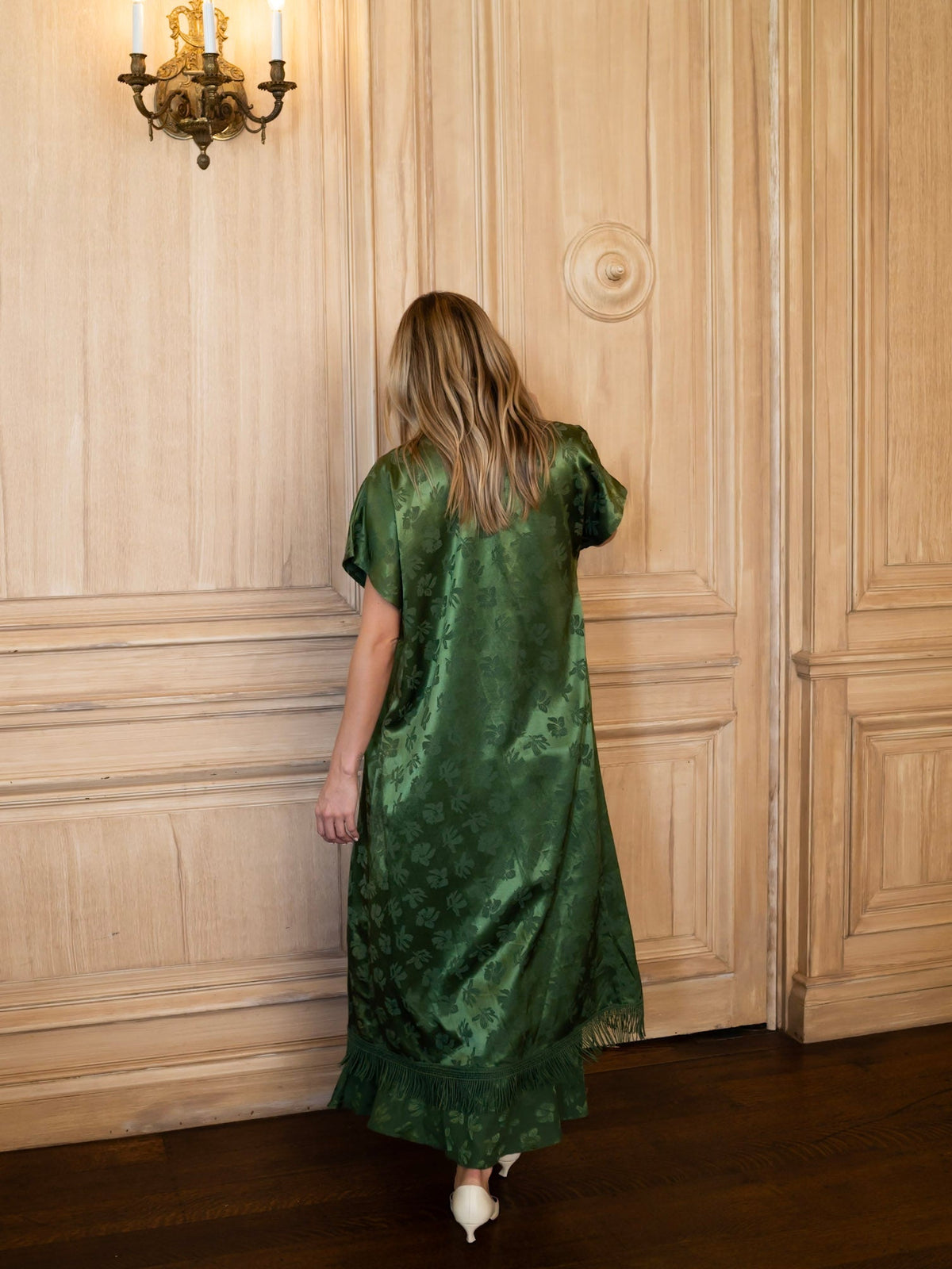 Rachael Jacket in Emerald Floral Jacquard