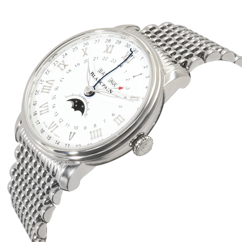 Blancpain Villeret Quantieme Complet Phases de Luna GMT 6676-1127-MMB Men Watch