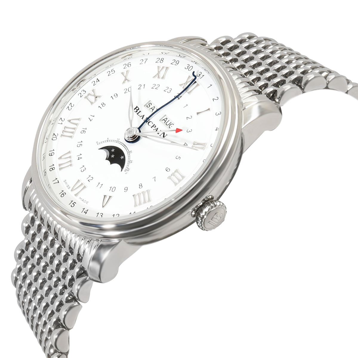 Blancpain Villeret Quantieme Complet Phases de Luna GMT 6676-1127-MMB Men Watch