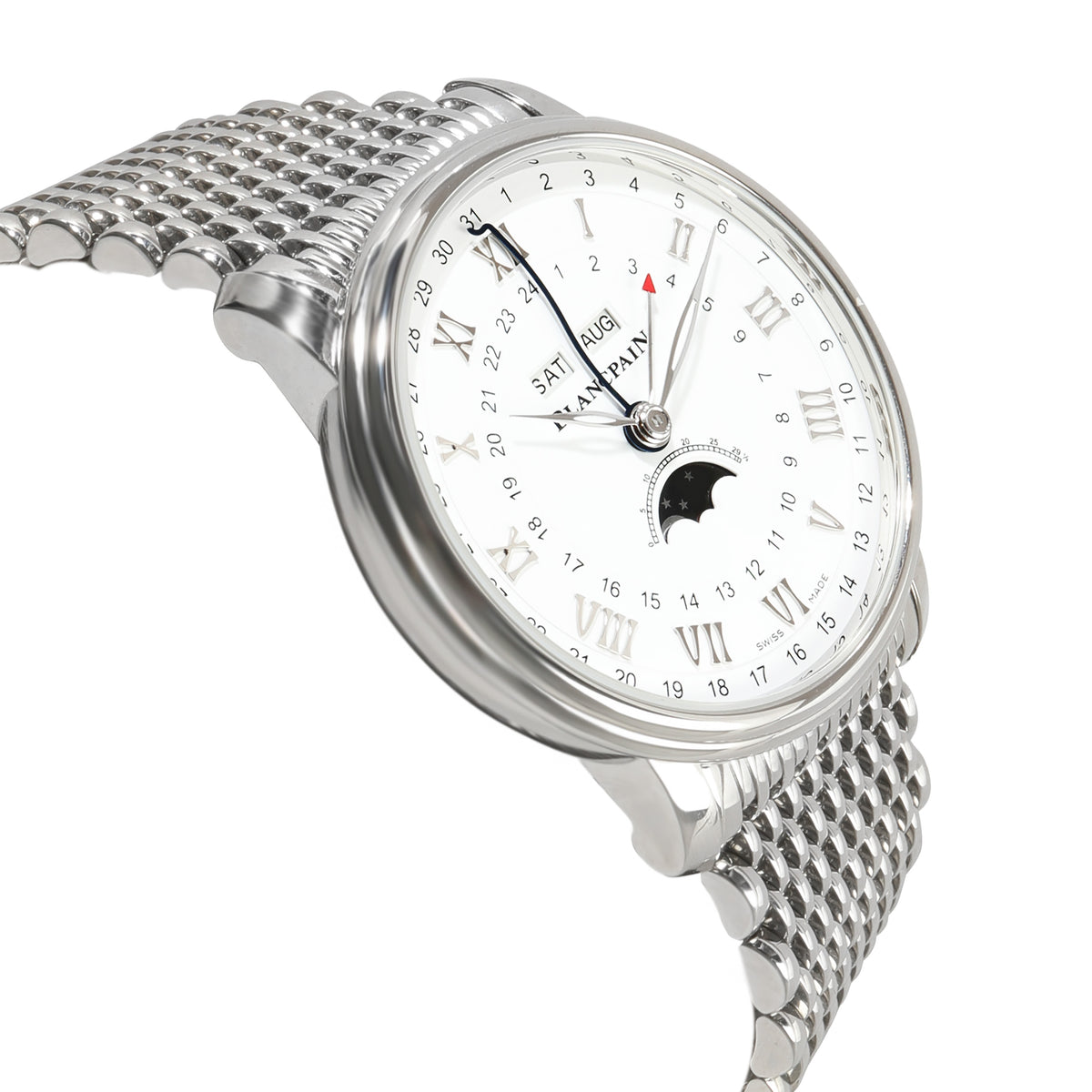 Blancpain Villeret Quantieme Complet Phases de Luna GMT 6676-1127-MMB Men Watch