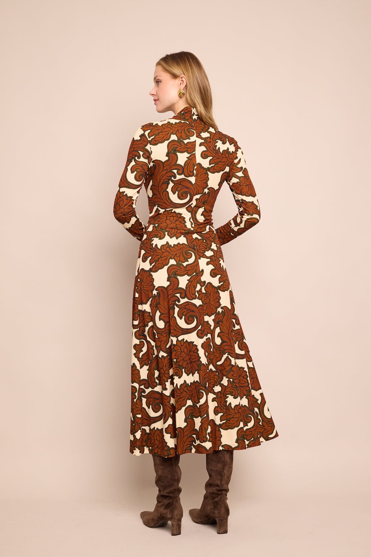 Hera Dress in Mystic Flora Olive