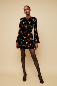 Rosabella Dress in Trellis Black