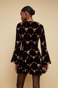 Rosabella Dress in Trellis Black