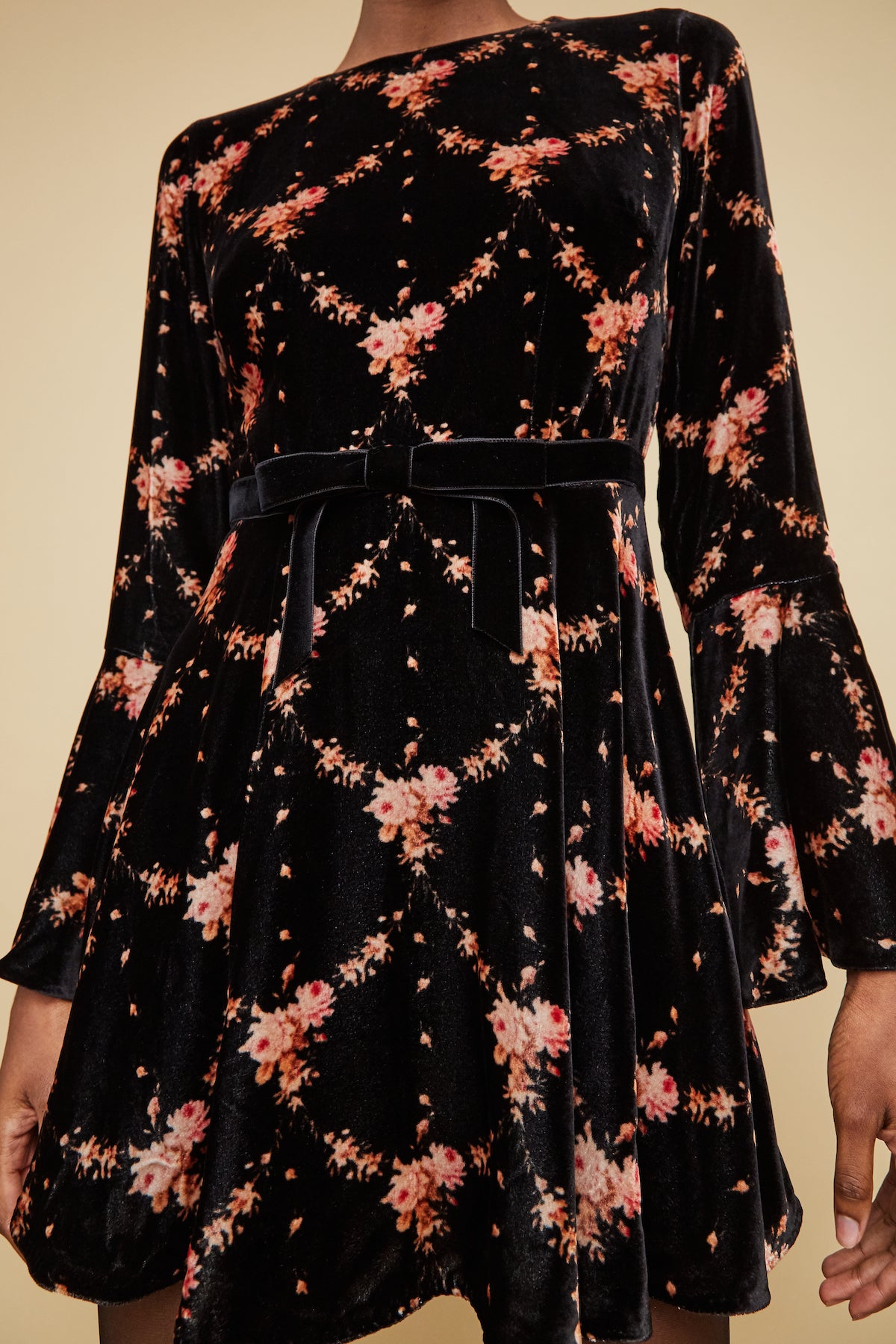 Rosabella Dress in Trellis Black