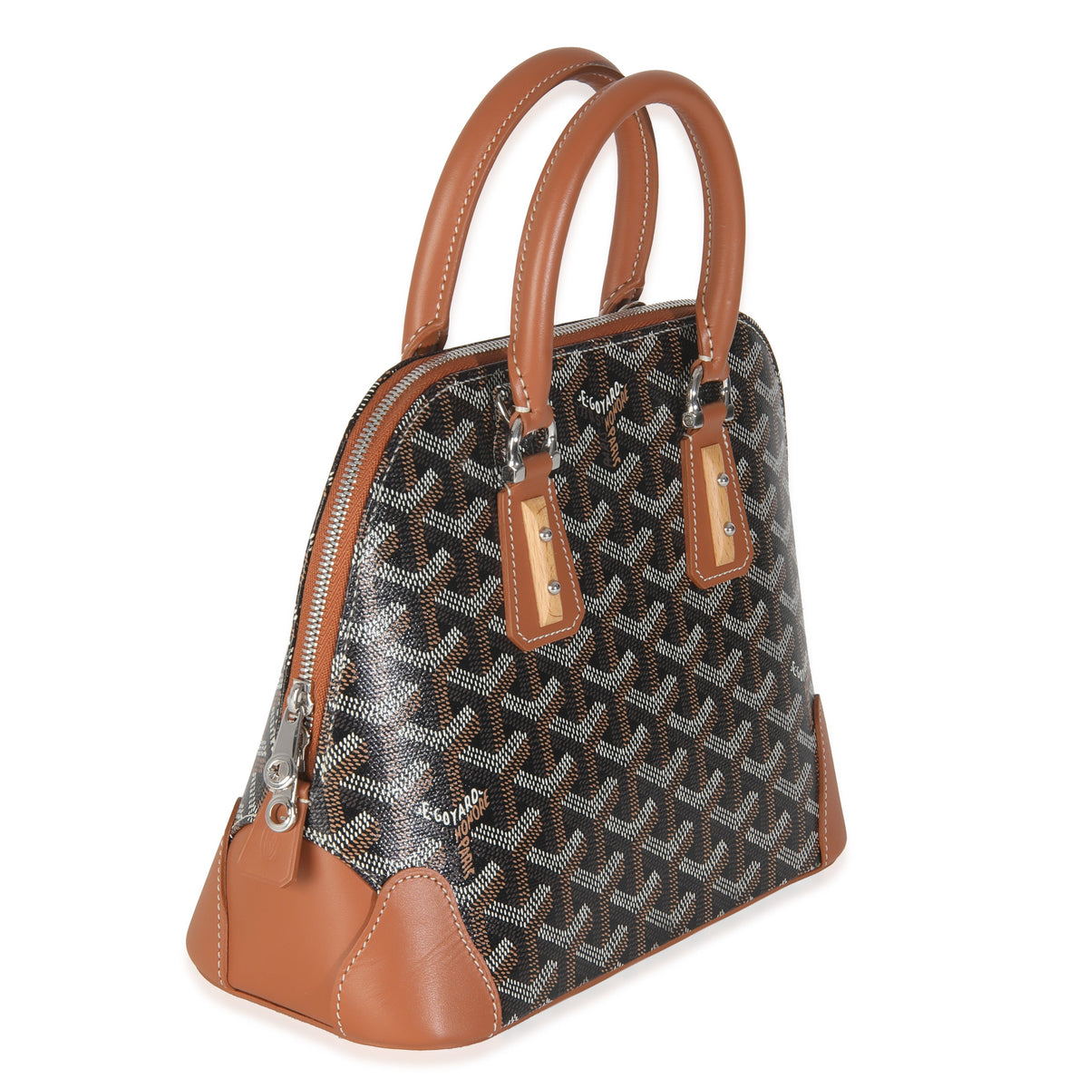 Goyard Tan Black ine Canvas Mini Vendome Handbag pv