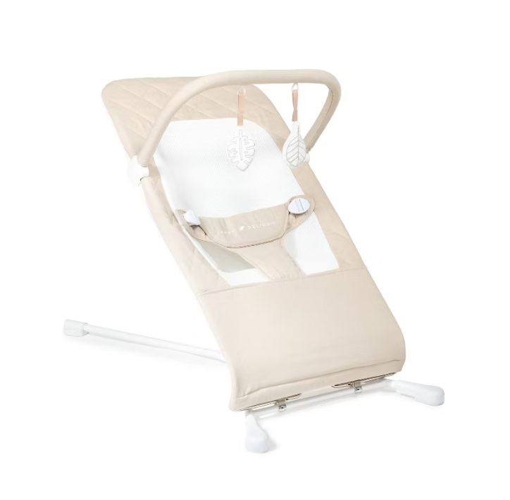 Baby Delight Highland Organic Portable Baby Bouncer - Oat