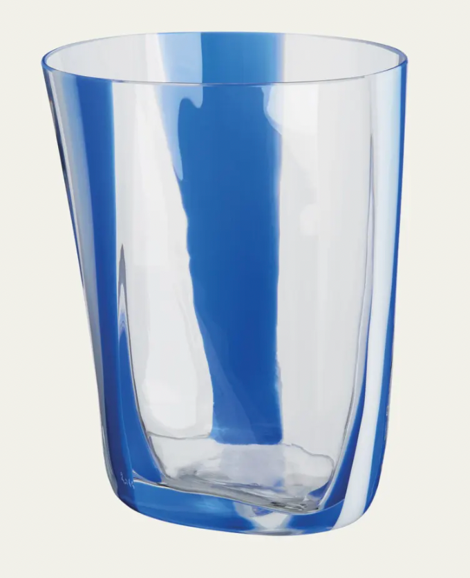 Carlo MorettiBora Drinking Glass, Red/White