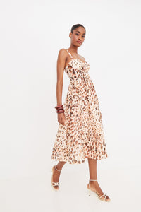 Pheobe Dress in Cheetah Blush