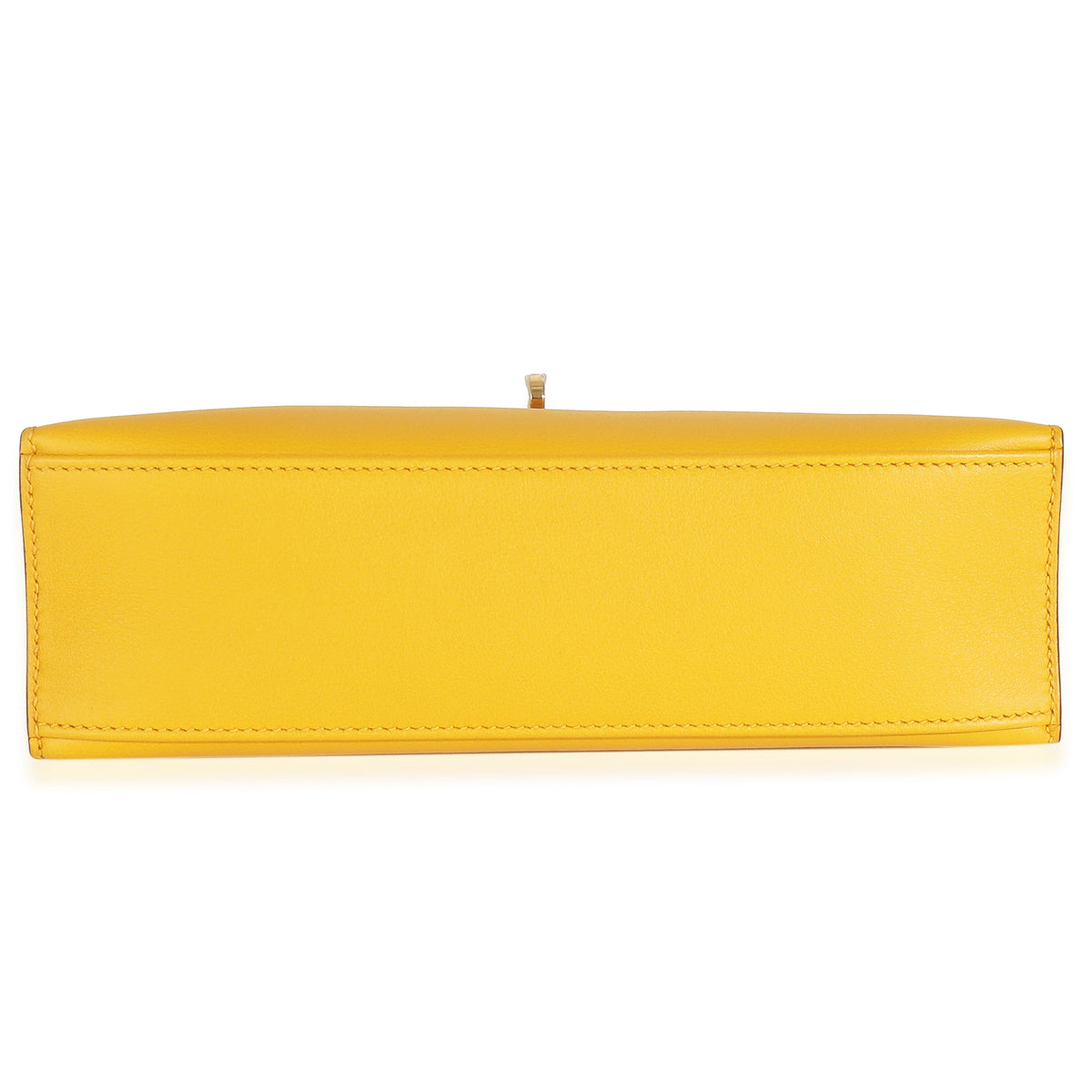 Hermès Jaune Ambre Swift Kelly Pochette GHW Handbag stamp