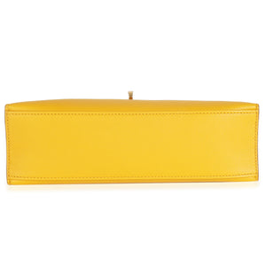 Hermès Jaune Ambre Swift Kelly Pochette GHW Handbag stamp