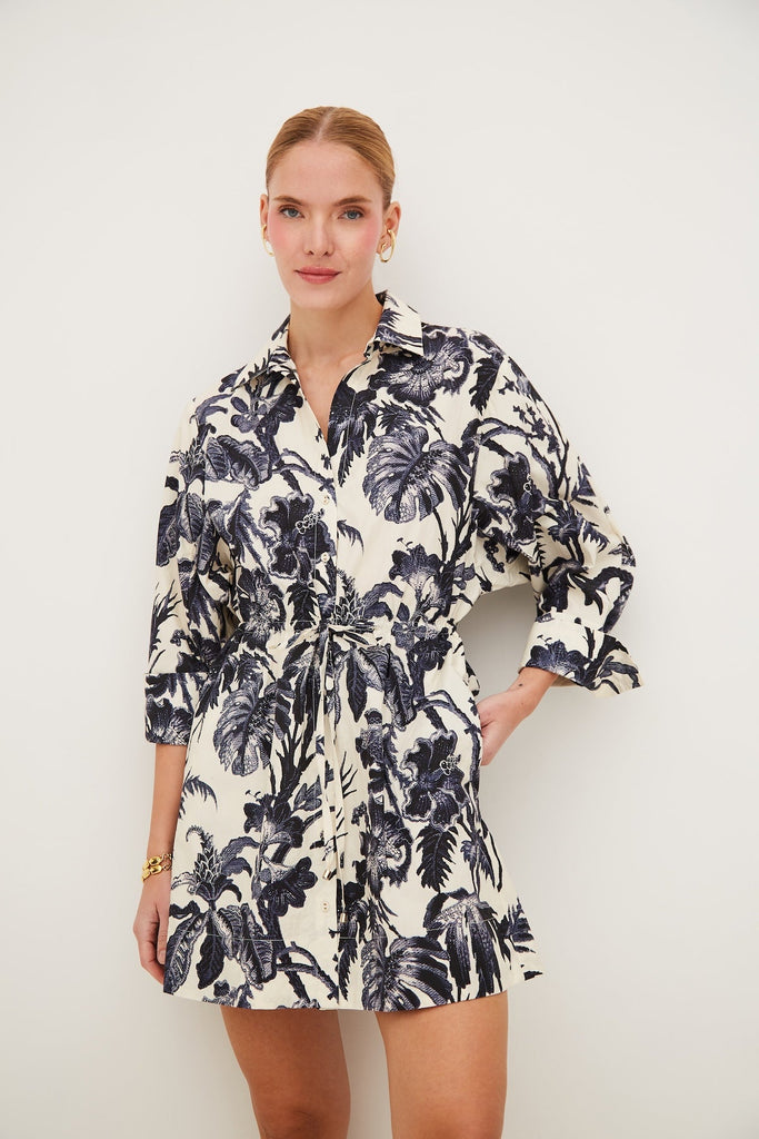Henry Dress in Fauna Floral Navy
