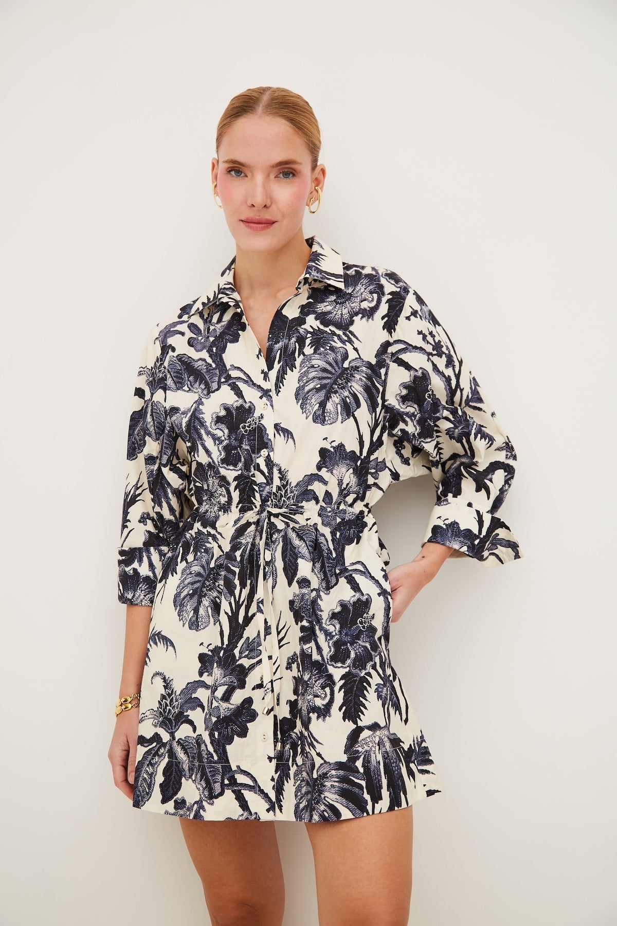 Henry Dress in Fauna Floral Navy