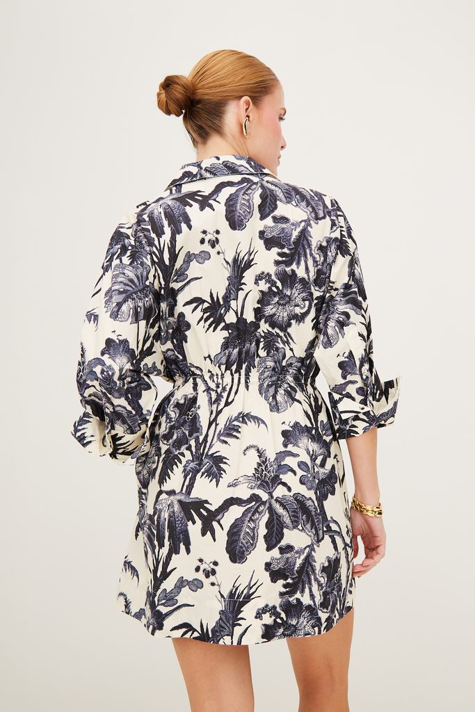 Henry Dress in Fauna Floral Navy