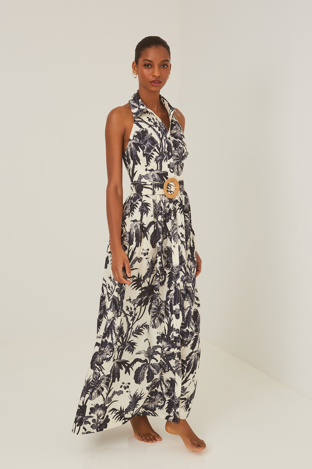 Quentin Dress in Fauna Floral Navy