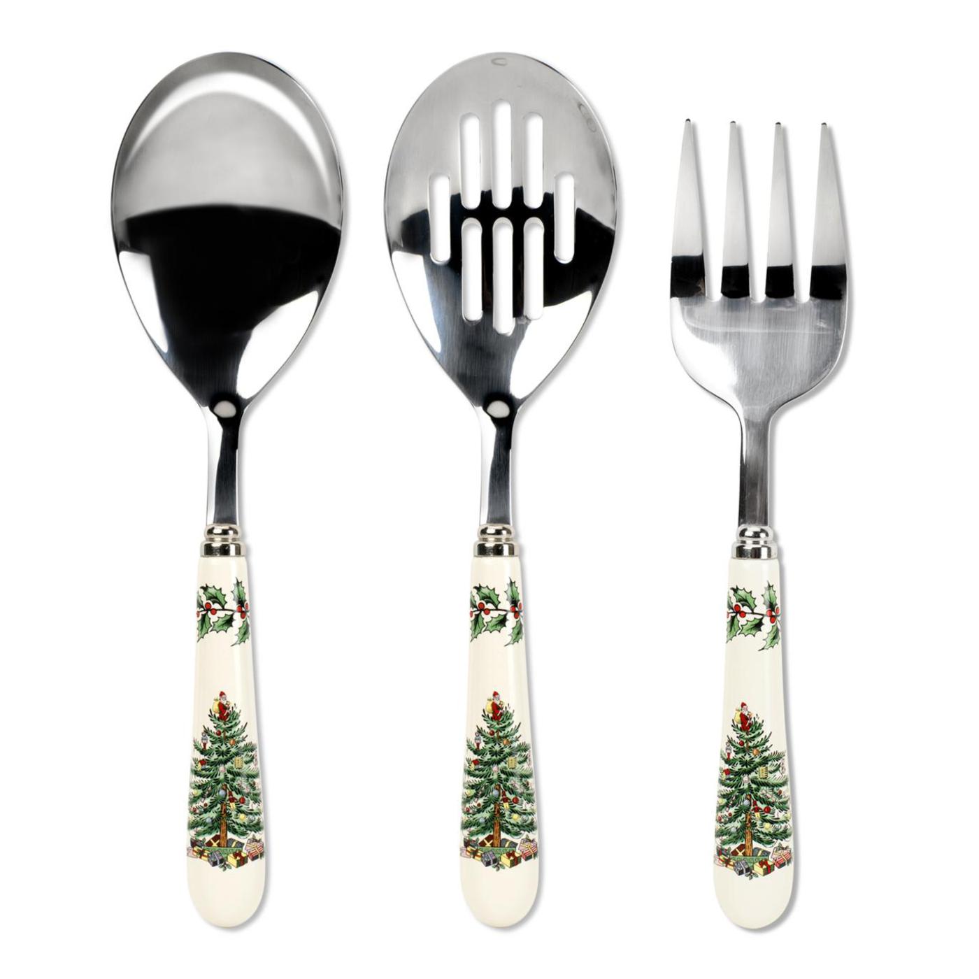 Christmas Tree 2-Piece Cutlery Serving Set