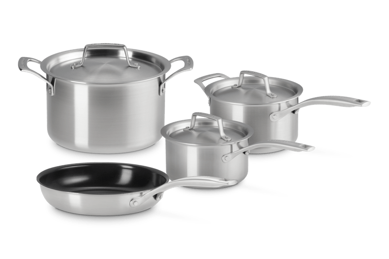 Essential Stainless Steel 7-Piece Cookware Set