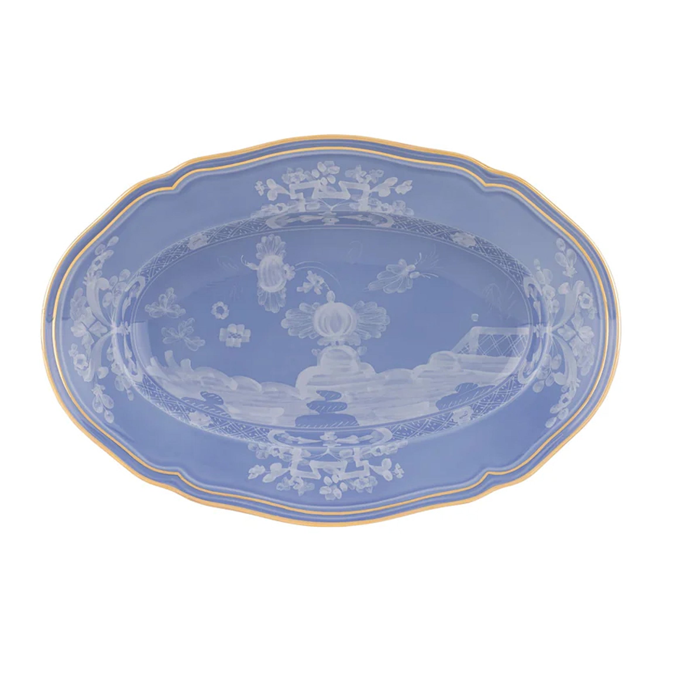 Oriente Italiano Large Oval Platter in Pervinca