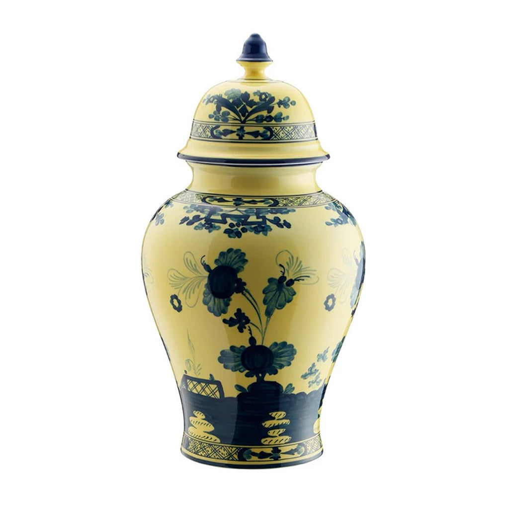 Oriente Italiano Large Potiche Vase With Cover in Citrino