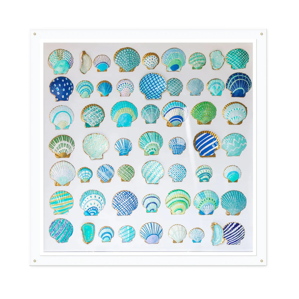36"x 36" Custom Shell Artwork by Erin Donahue Tice