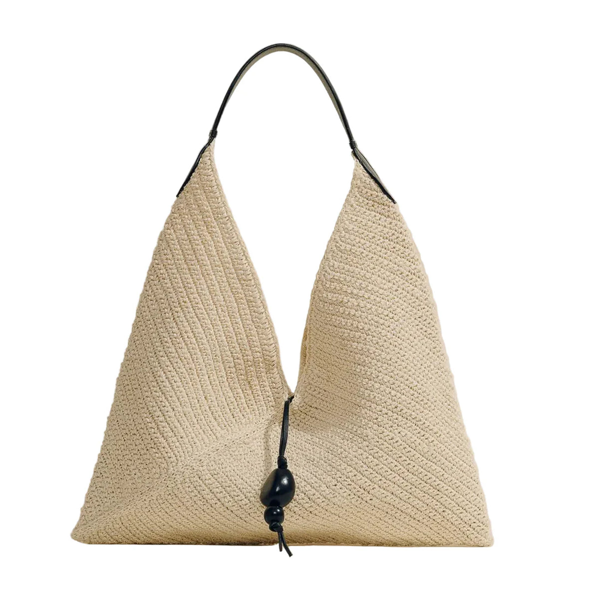 The Large Origami in Black Natural Fiber