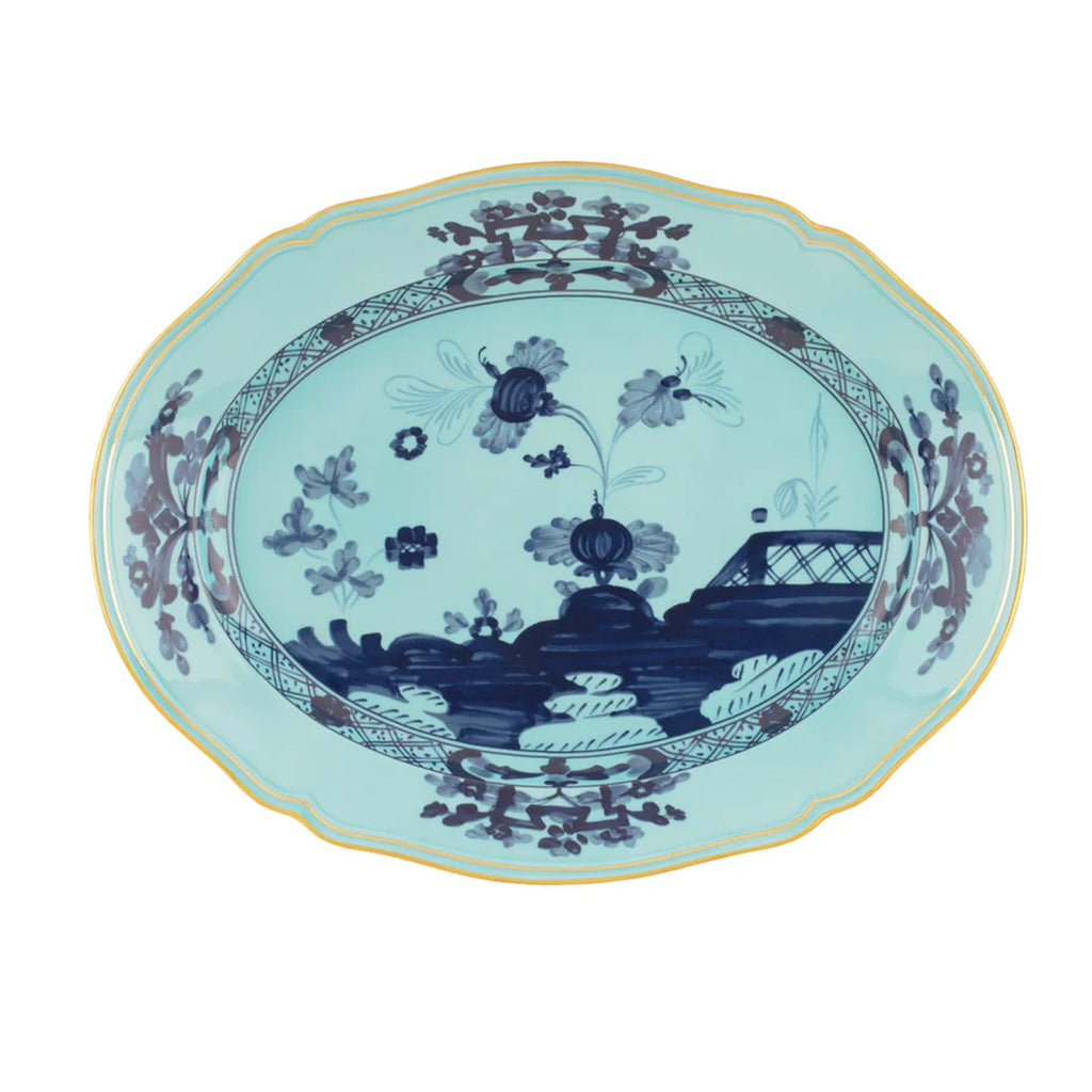 Oriente Italiano Large Oval Platter in Iris