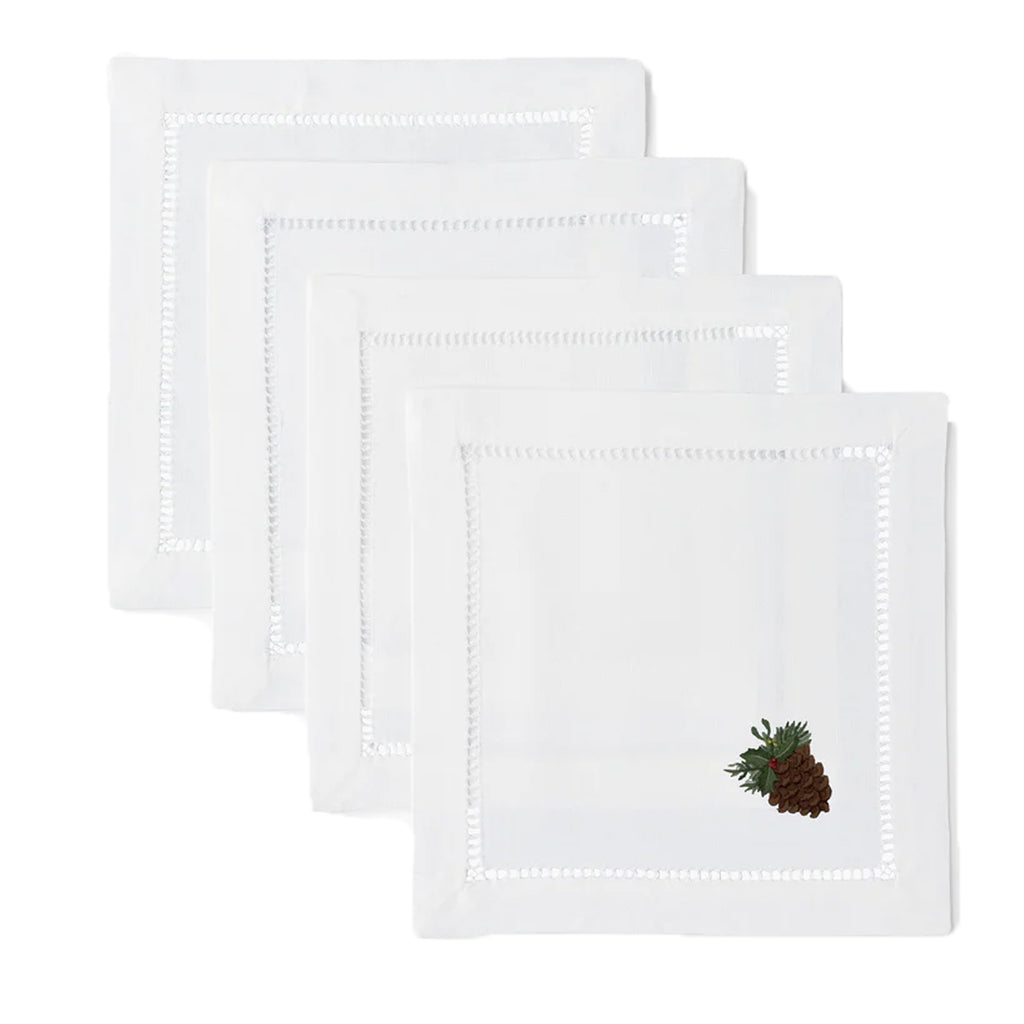 Pinecone Holly Cocktail Napkins