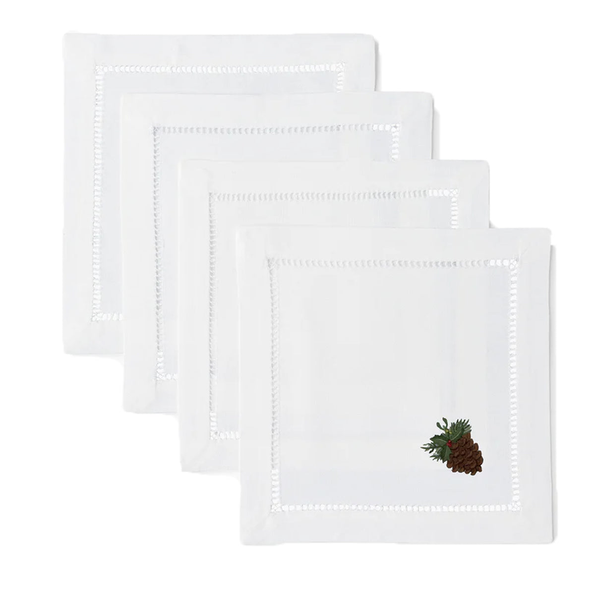 Pinecone Holly Cocktail Napkins
