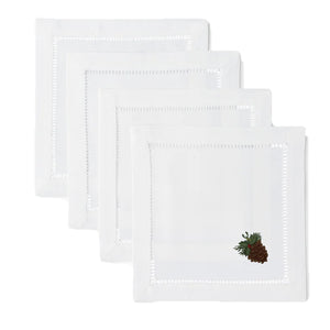 Pinecone Holly Cocktail Napkins