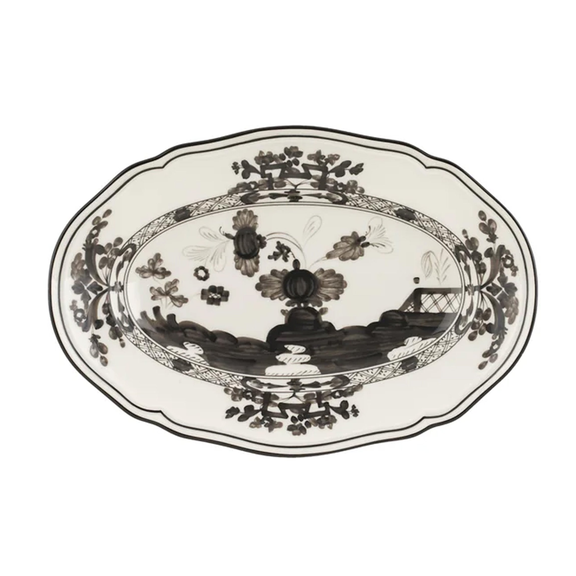 Oriente Italiano Large Oval Platter in Albus