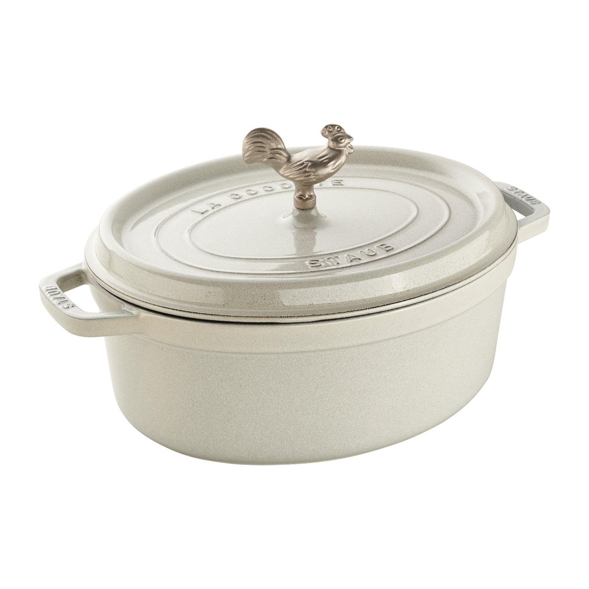 Cast Iron 5.75-qt Coq au Vin Cocotte in White Truffle