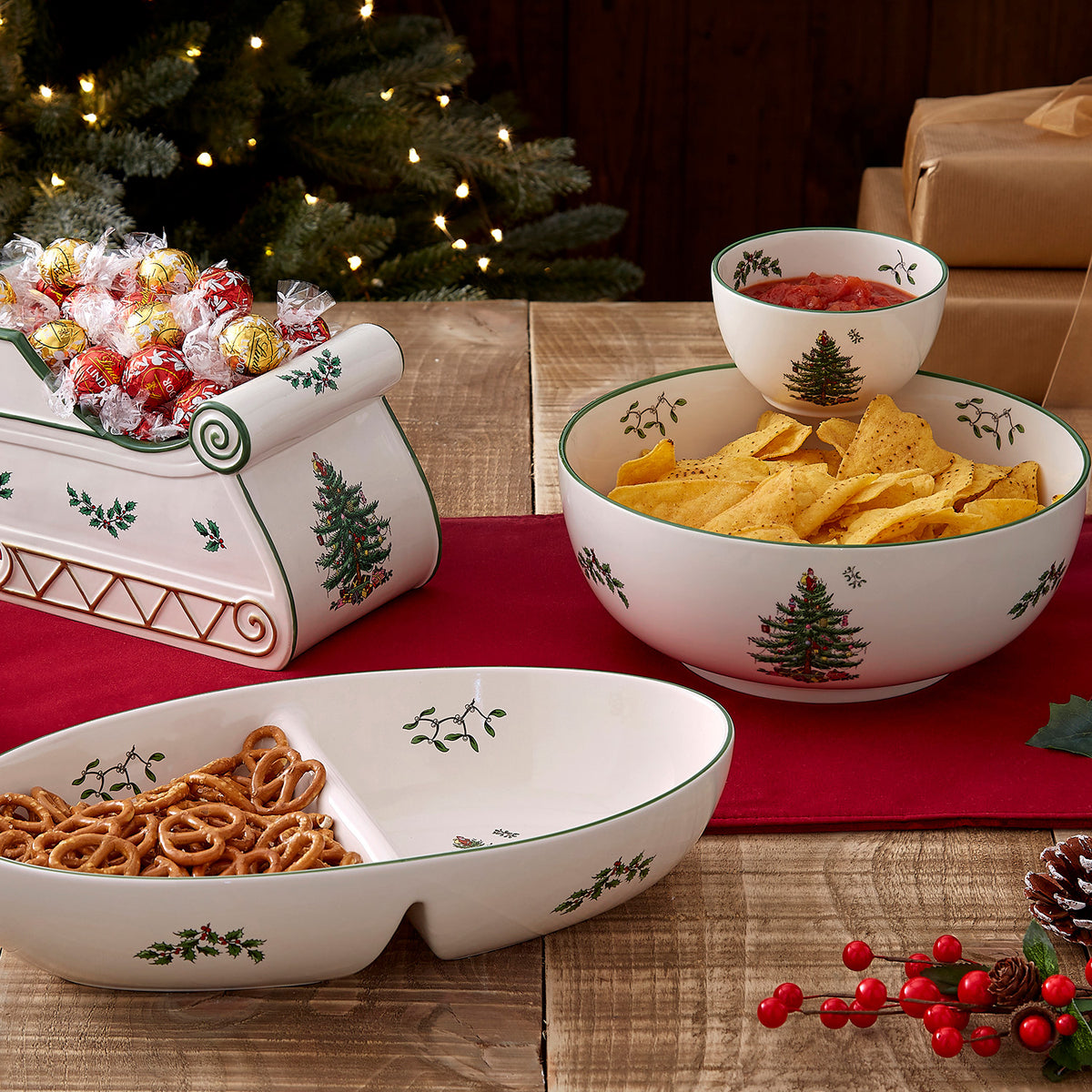 Christmas Tree Tiered Chip & Dip