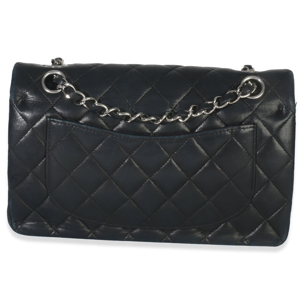 Chanel Black Quilted Lambskin Small Classic Double Flap Bag Handbag bv