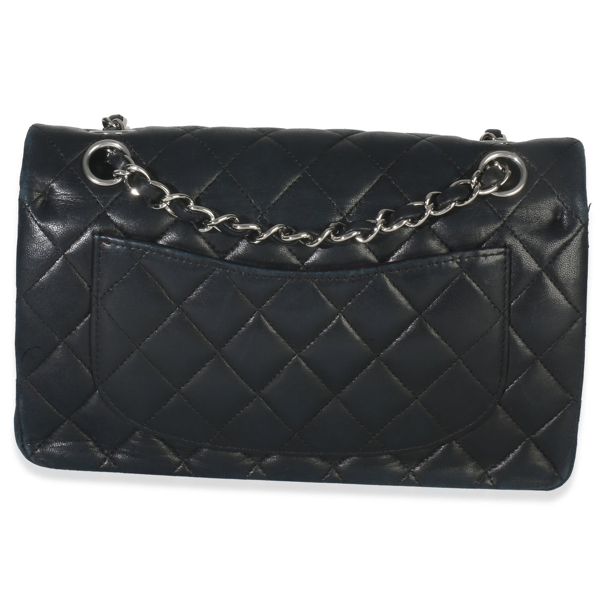 Chanel Black Quilted Lambskin Small Classic Double Flap Bag Handbag bv