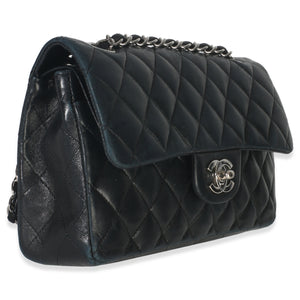 Chanel Black Quilted Lambskin Small Classic Double Flap Bag Handbag pv