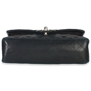 Chanel Black Quilted Lambskin Small Classic Double Flap Bag Handbag stamp