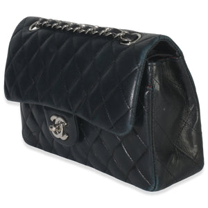 Chanel Black Quilted Lambskin Small Classic Double Flap Bag Handbag sv