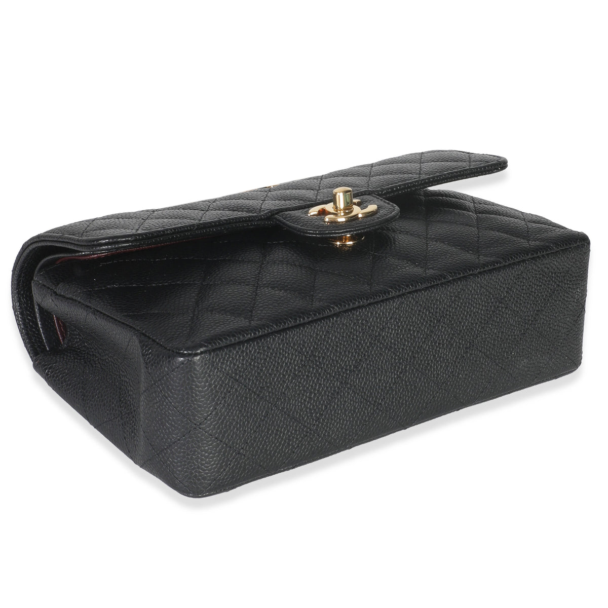 Chanel Black Quilted Caviar Small Classic Double Flap Handbag