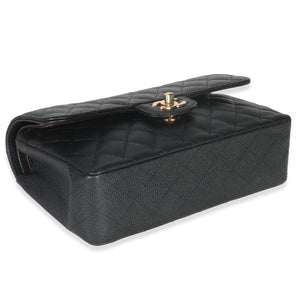 Chanel Black Quilted Caviar Small Classic Double Flap Handbag