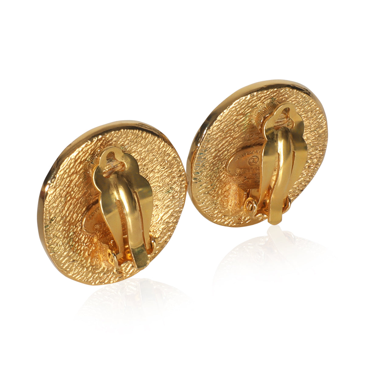 Chanel Gold-Plated Vintage Rue Cambon Earrings