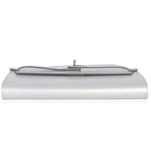 Hermès Argent Metallic Chevre Chamkilight Kelly Wallet To Go PHW Handbag stamp