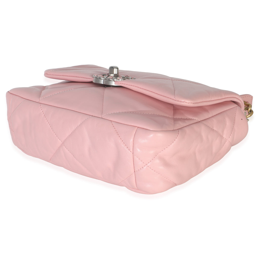 Chanel Light Pink Quilted Lambskin Small Chanel 19 Flap Bag
