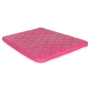 Chanel Pink Quilted Lambskin Medium Casino Beauty CC Cosmetic Case Handbag box