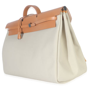 Hermès Beton Naturel Militaire Canvas Hunter Sable Herbag Zip Cabine Bag Handbag sv